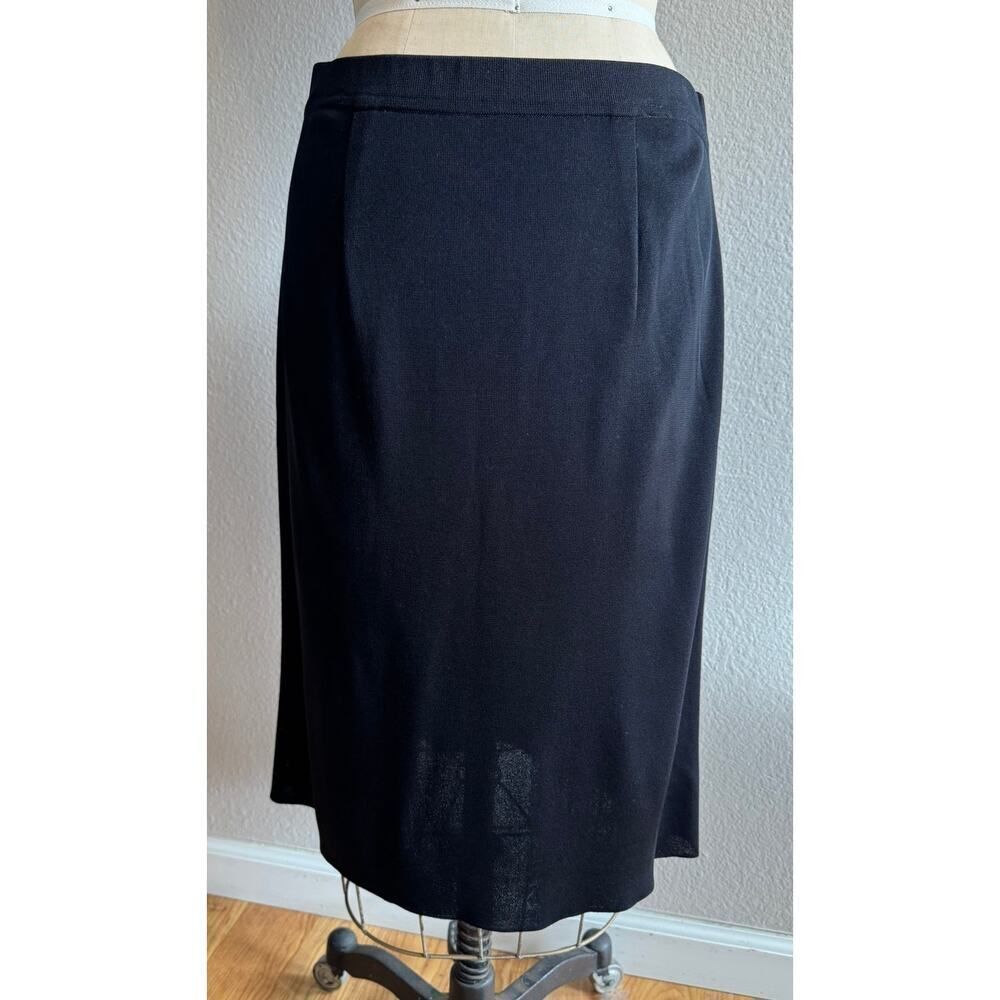 Exclusively‎ Misook Black Acrylic Pencil Skirt Sz Medium EUC